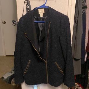 Forever 21 fleece moto jacket